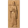 Резная деревянная икона «Илья Пророк» - панель из дуба/бука/ясеня