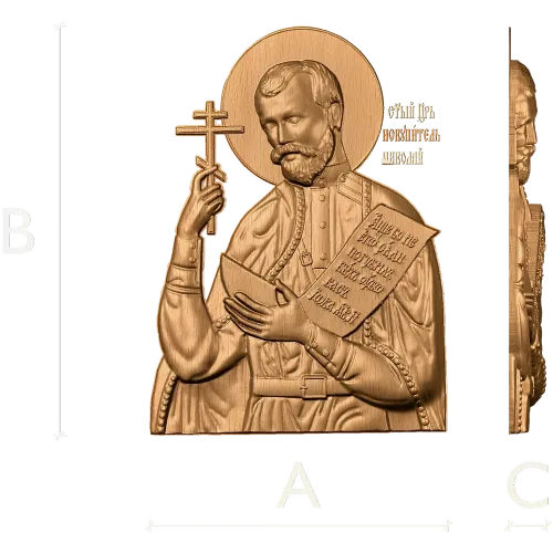 Барельефная икона «Император Николай II» - резной деревянный декор