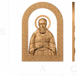 Арочная икона «Иоанн Кронштадтский»