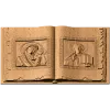 Книга-икона Богородица и Вседержитель - резной деревянный декор