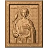 Икона Мученик Трифон - резная деревянная панель из массива