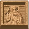 Икона Мученик Трифон - резная деревянная панель из массива