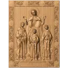 Икона-рельеф «София и мученицы Вера, Надежда и Любовь» - резной декор из дерева