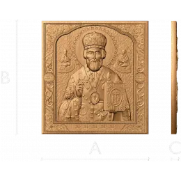 Николай Чудотворец - рельефная икона