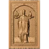 Икона «Николай Чудотворец» - резной деревянный барельеф