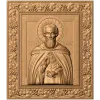 Икона Преподобного Сергия Радонежского - резной деревянный барельеф