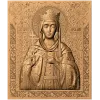 Резная икона Святая Ирина - деревянная панель из массива