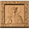 Резная икона «Святая Людмила» - деревянный рельеф в резной раме