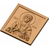 Резная деревянная икона «Святая Марина» - барельеф из дуба/бука/ясеня