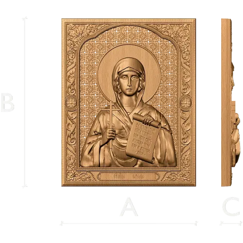 Икона «Святая Наталья» - резная деревянная панель из массива