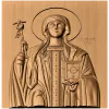 Деревянная икона «Святая равноапостольная Нина» - резной декор из массива