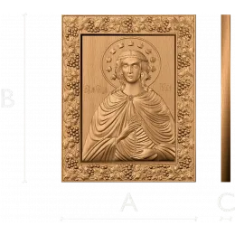 Икона Юлия в виноградной раме