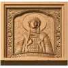Резная деревянная икона «Святая княгиня Ольга» - рельефная панель из дуба, бука или ясеня