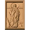 Икона «Святая мученица Клавдия» - резной деревянный барельеф