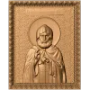Резная деревянная икона Святитель Александр Свирский - панно из массива