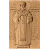 Резная икона Святой Дмитрий Ростовский - деревянная панель в высоком рельефе