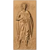 Икона-барельеф Святой Евгений - резной деревянный декор