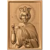 Икона Святой Константин - резной деревянный барельеф
