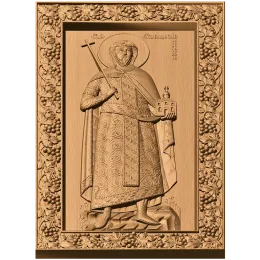 Икона Святой Мученик Иоанн-Владимир (резной рельеф)