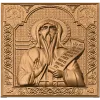 Резная икона Святой Никита Столпник - деревянный барельеф