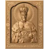 Икона Святой Николай - резное панно из дерева