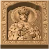 Икона Святой Николай - резное панно из дерева