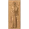 Резная деревянная икона Святого Симеона - рельеф из массива