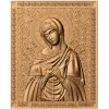 Резная икона «Семистрельная» - деревянная панель из дуба, бука или ясеня
