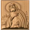 Икона Серафим Саровский - резной деревянный барельеф