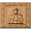 Икона Сергий Радонежский - резной деревянный барельеф в раме