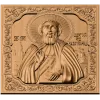 Икона Сергий Радонежский - резной деревянный барельеф