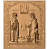 Икона «Сергий и Герман» - резной деревянный декор