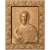 Спас Вседержитель - резная деревянная икона в багете