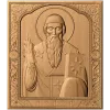 Икона «Спиридон Тримифунтский» - резной деревянный барельеф