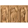 Резной католический триптих - деревянный декор из массива
