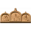 Резной триптих с иконой Христа, Богородицы и Николая