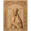 Резная икона «Царевна Александра» - деревянное панно из дуба, бука, ясеня