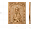 Резная икона «Царевна Александра» - деревянное панно из дуба, бука, ясеня