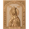 Резная икона «Царевна Татьяна» - деревянное панно из дуба, бука, ясеня
