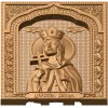 Резная икона «Царевна Татьяна» - деревянное панно из дуба, бука, ясеня