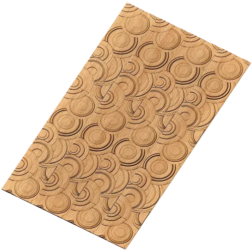 Резная панель «Круговой ритм» - модульный деревянный декор