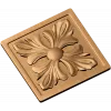 Квадратная резная розетка с растительным орнаментом из массива
