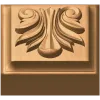 Квадратная розетка с акантовым орнаментом - резной деревянный декор