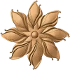 Резная розетка «Лотос» - деревянный декоративный медальон