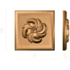 Розетка «Вихревой цветок» - резной деревянный декор