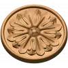 Розетка деревянная с цветочным рельефом