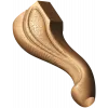 Кабриольная балясина с растительным рельефом из дуба, бука или ясеня