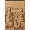Резное панно «Базарный сюжет» - деревянный декор для интерьера
