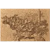 Панно «Бегущие кони у маяка» - резной деревянный декор