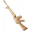 Резной деревянный силуэт M16 - точный декор из дуба, бука, ясеня